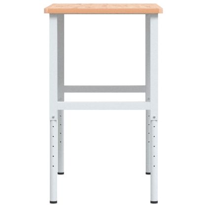 Работна маса 100x60x(71,5-98) см масивно дърво бук правоъгълна