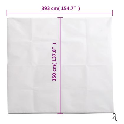 Зимно покривало за растения с цип, 70 г/м², 3,93x3,5 м