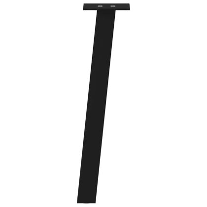 Крака за масичка за кафе, 4 бр., черни, 42 см, стомана