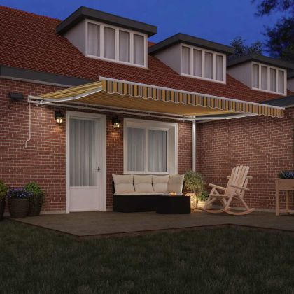 Сгъваем навес с Многоцветен 450 ×300 cm текстил