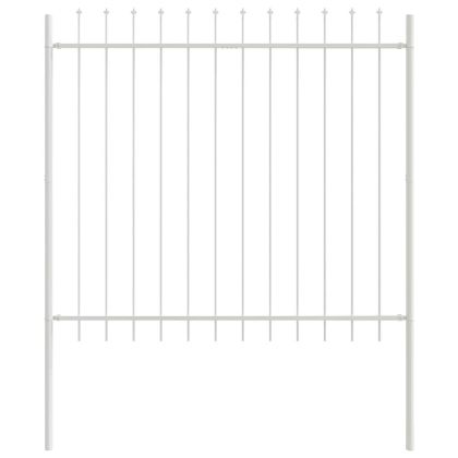 Градска ограда Бяло 11.9 x 1.5 м Прахово покритие стомана