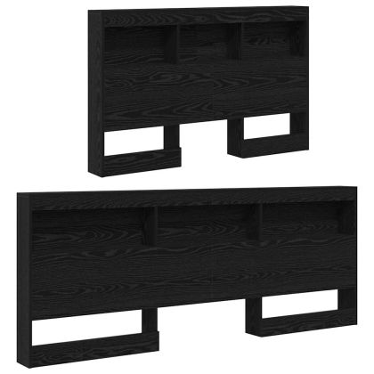 Табла за съхранение с рафт Черния дъб 120 cm Инженерно дърво