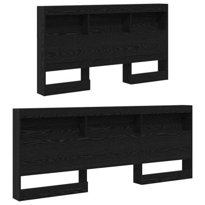 Табла за съхранение с рафт Черния дъб 135 cm Инженерно дърво