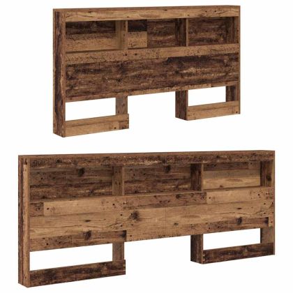 Табла за съхранение с рафт Старо дърво 135 cm Инженерно дърво