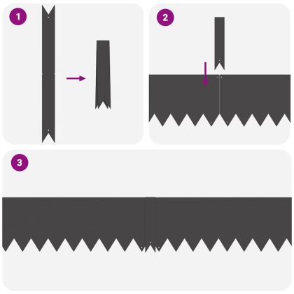 Ограда за трева 50 pcs Черно 100 x 0.05 x 20 см