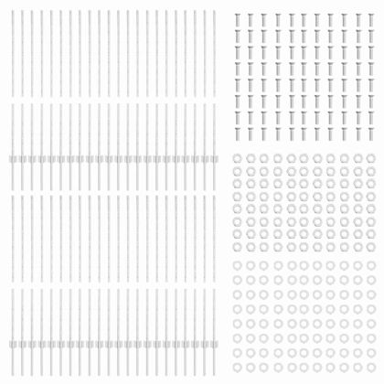 Оградни стълбове 88 pcs Сребрист 160 cm Стомана