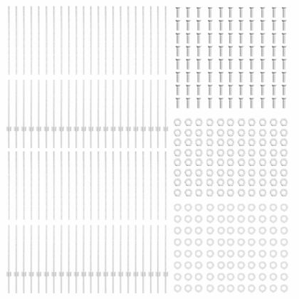 Оградни стълбове 88 pcs Сребрист 200 cm Стомана