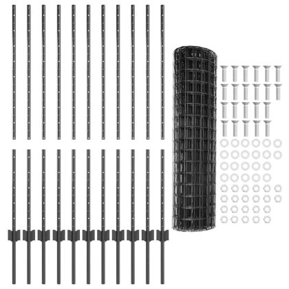 Ограда и колче Сив 1,2 x 25 m Стомана