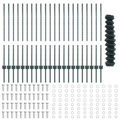 Ограда и колче Зелен 1 x 25 m Стомана