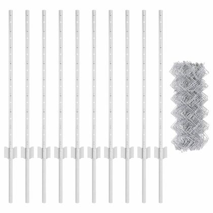 Ограда и колче Сребрист 0,8 x 10 m Стомана