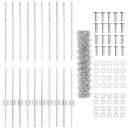 Ограда и колче Сребрист 1 x 10 m Стомана