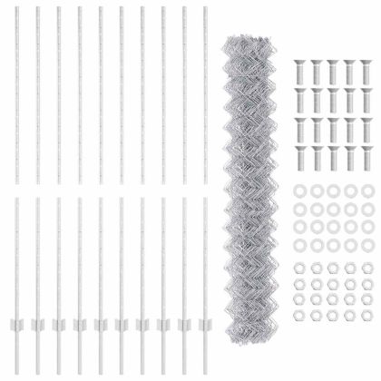 Ограда и колче Сребрист 1,5 x 10 m Стомана