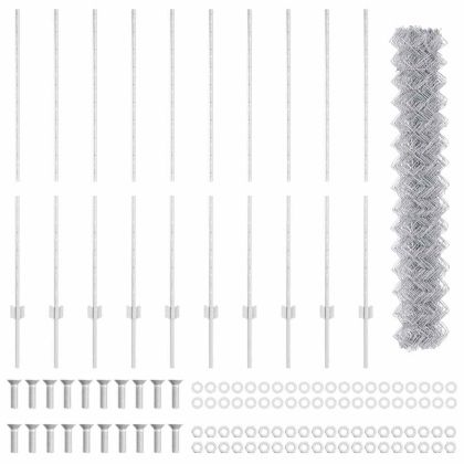 Ограда и колче Сребрист 1,4 x 10 m Стомана