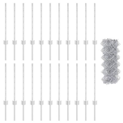 Ограда и колче Сребрист 0,6 x 25 м Стомана