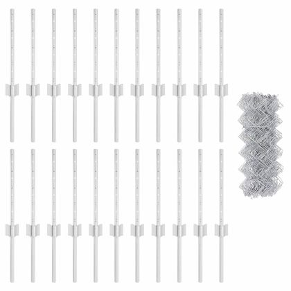 Ограда и колче Сребрист 0,4 x 25 м Стомана