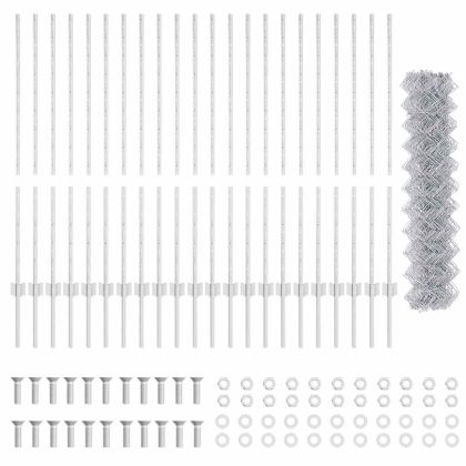 Ограда и колче Сребрист 1,2 x 25 m Стомана