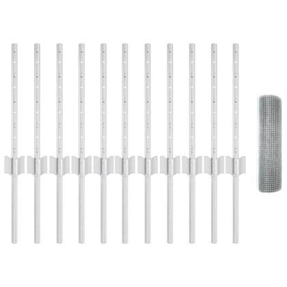 Ограда и колче Сребрист 0,4 x 25 м Стомана