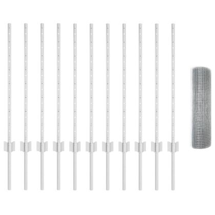 Ограда и колче Сребрист 0,8 x 25 m Стомана