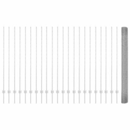 Ограда и колче Сребрист 1,6 x 50 m Стомана