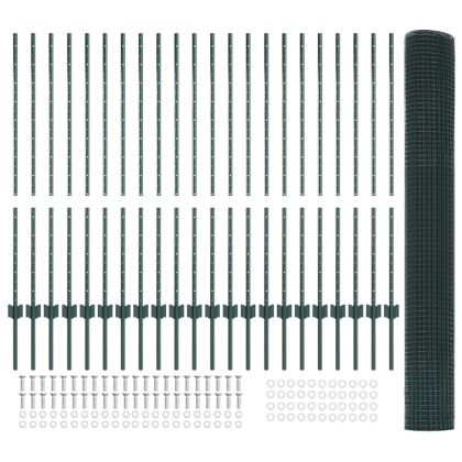 Ограда и колче Зелен 1,2 x 50 m Стомана