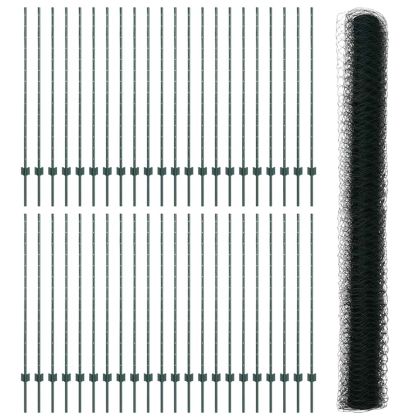 Ограда и колче Зелен 1,4 x 100 m Стомана
