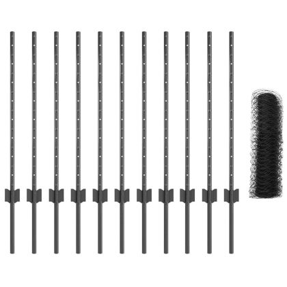 Ограда и колче Сив 0,8 x 25 m Стомана