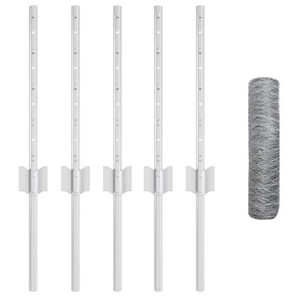 Ограда и колче Сребрист 0,4 x 10 м Стомана