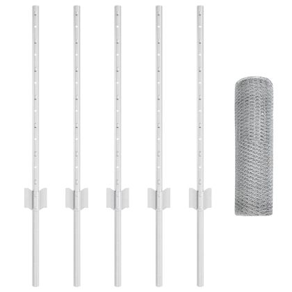 Ограда и колче Сребрист 0,5 x 10 м Стомана