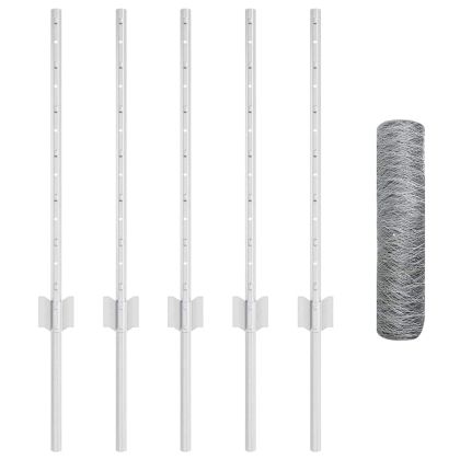 Ограда и колче Сребрист 0,6 x 10 м Стомана