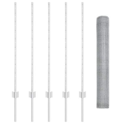 Ограда и колче Сребрист 1 x 10 m Стомана