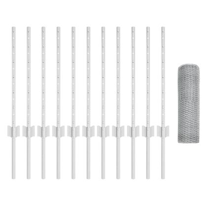 Ограда и колче Сребрист 0,6 x 25 м Стомана