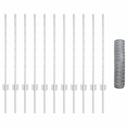 Ограда и колче Сребрист 0,8 x 25 m Стомана