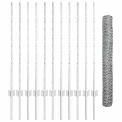 Ограда и колче Сребрист 1 x 25 m Стомана