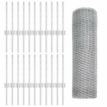 Ограда и колче Сребрист 0,4 x 50 м Стомана