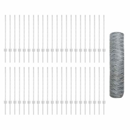 Ограда и колче Сребрист 0,8 x 100 м Стомана