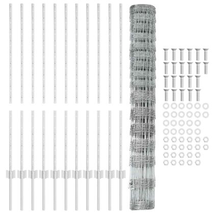 Ограда и колче Сребрист 1,2 x 25 m Стомана