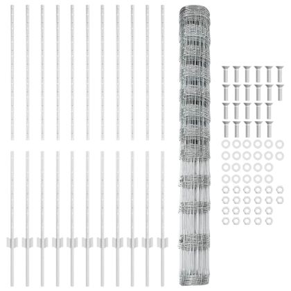 Ограда и колче Сребрист 1,4 x 25 m Стомана
