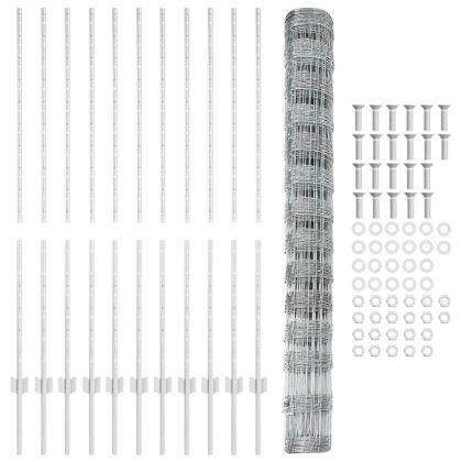 Ограда и колче Сребрист 1,4 x 25 m Стомана