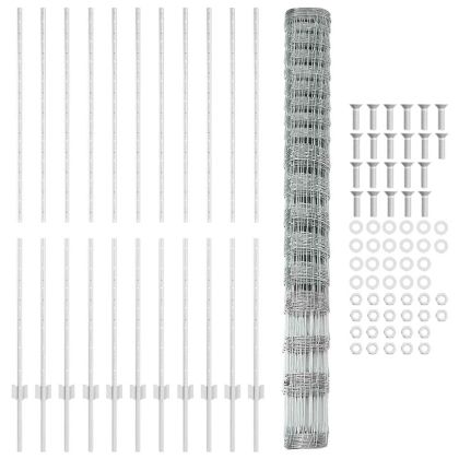Ограда и колче Сребрист 1,5 x 25 m Стомана