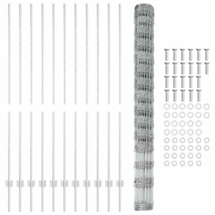 Ограда и колче Сребрист 1,6 x 25 m Стомана
