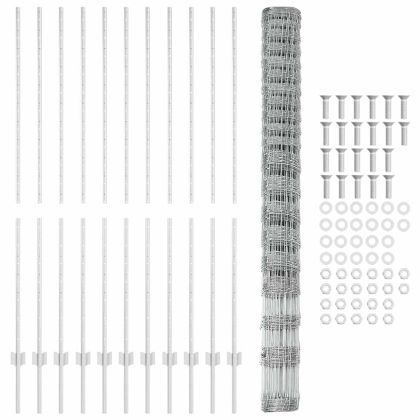 Ограда и колче Сребрист 1,6 x 25 m Стомана
