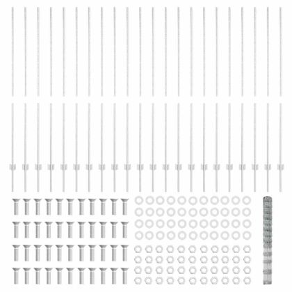 Ограда и колче Сребрист 1,5 x 50 m Стомана