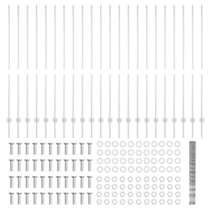 Ограда и колче Сребрист 1,5 x 50 m Стомана