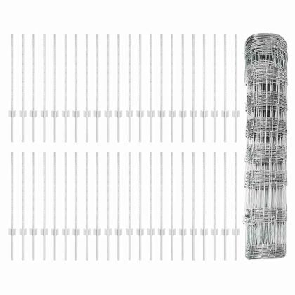 Ограда и колче Сребрист 0,8 x 100 м Стомана