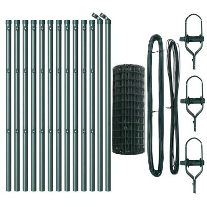 Оградa с колчета Зелен 0.4 x 25 м Стомана