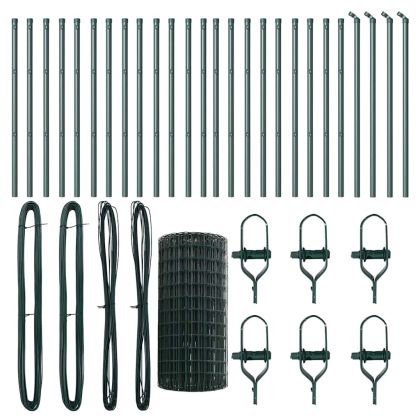 Оградa с колчета Зелен 0.4 x 50 м Стомана