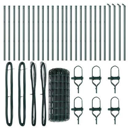 Оградa с колчета Зелен 0.4 x 50 м Стомана