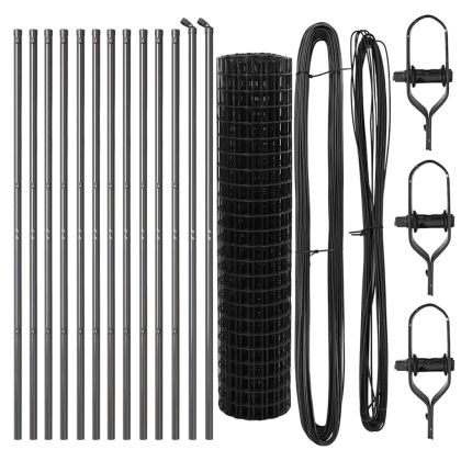 Оградa с колчета Сив 1 x 25 m Стомана