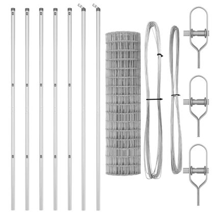 Оградa с колчета Сребрист 1.2 x 10 m Стомана