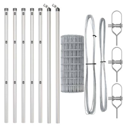 Ограда с пост Сребрист 0,4 x 50 м Стомана и PVC